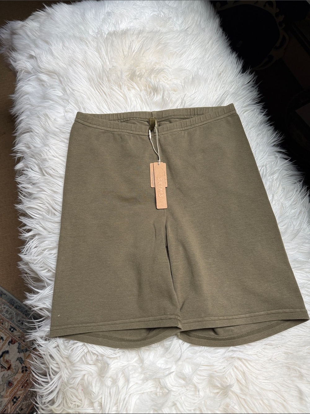 SKIMS Women's High-Rise Seamless Bike Shorts - Army Green